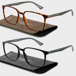 Axis Pack of Two Madison Avenue Glasses#Matt Black+Matt Demi